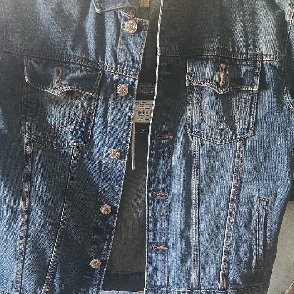 True Religion Blue Jeans with Timeless Denim Appeal Hoodie